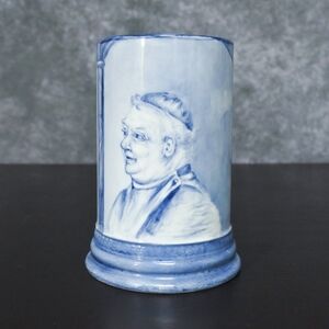 Antique Lenox Belleek Hand Painted Monk Porcelain Beer Mug Stein Collectible